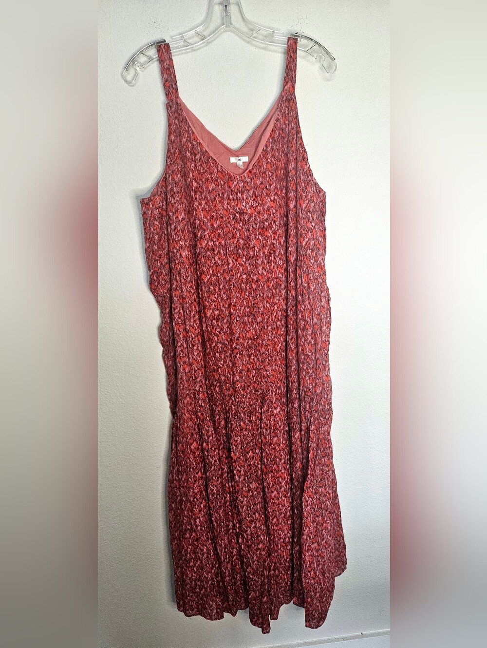 Joie Pink and Red Patterned Sleeveless Dress